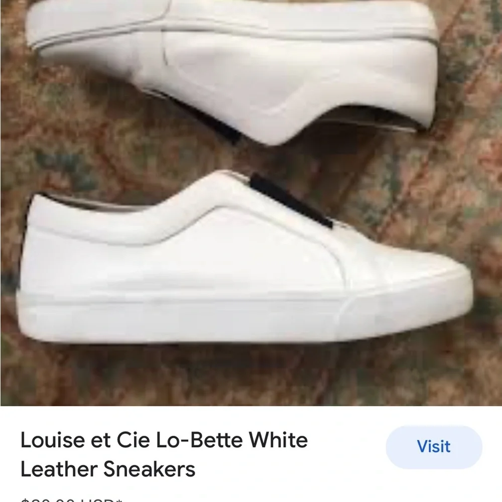 Louise et‎ Cie Lo-Bette White Leather Sneakers. Size 7.5